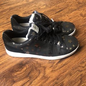 ellen degeneres chapastar black Metallic Stars shoes size 9